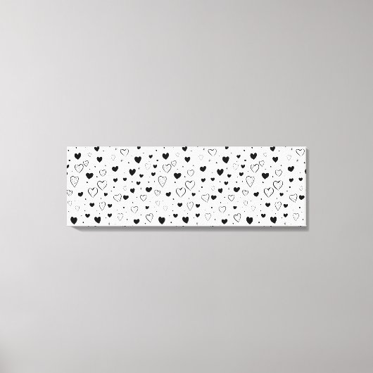 Modern Hearts Pattern Canvas Afdruk (Voorkant)