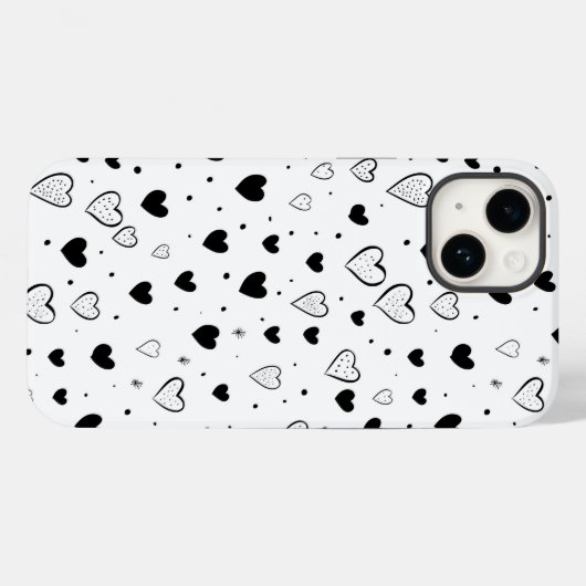 Modern Hearts Pattern Case-Mate iPhone Case (Achterkant (horizontaal))