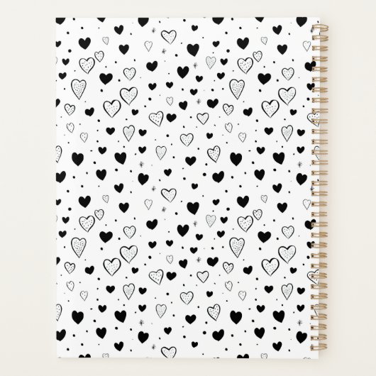 Modern Hearts Pattern Planner (Achterkant)
