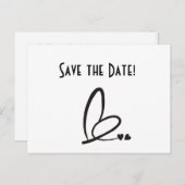 Modern Hearts Save the Date Briefkaart (Voorkant / Achterkant)