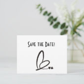 Modern Hearts Save the Date Briefkaart (Staand voorkant)