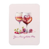 Modern Hearts Schattige Rode Valentijnsdag Jubileu Magneet (Verticaal)