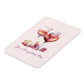 Modern Hearts Schattige Rode Valentijnsdag Jubileu Magneet (Linkerzijde)