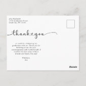 Modern Hearts Script Afstuderen Foto bedankt Briefkaart (Achterkant)