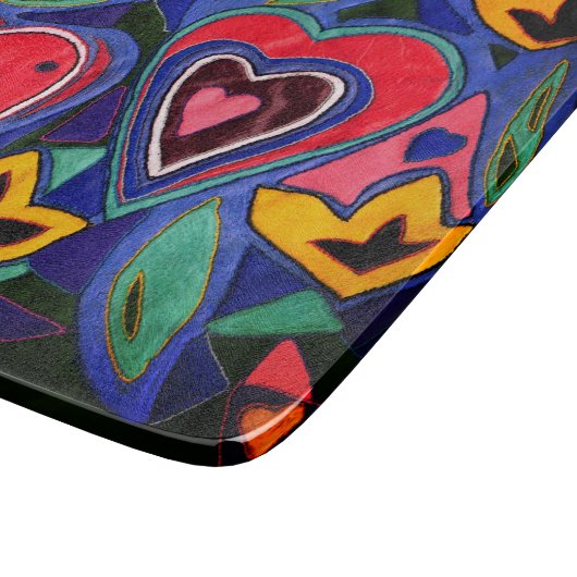 Modern hearts snijplank (Hoek)