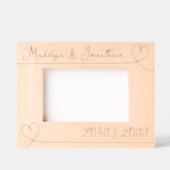 Modern Hearts Valentijnsdag bruiloft Jubileum Gegraveerde Lijstjes (Voorkant)