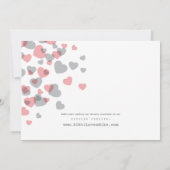 Modern Hearts Wedding Invitation Kaart (Achterkant)