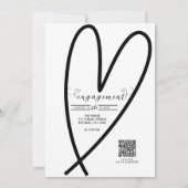 Modern Hearts Zwart Wit Minimal LOVE Verloving (Achterkant)