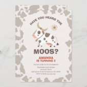 Modern heb je de Moos verjaardagsuitnodiging gehoo Kaart (Voorkant / Achterkant)