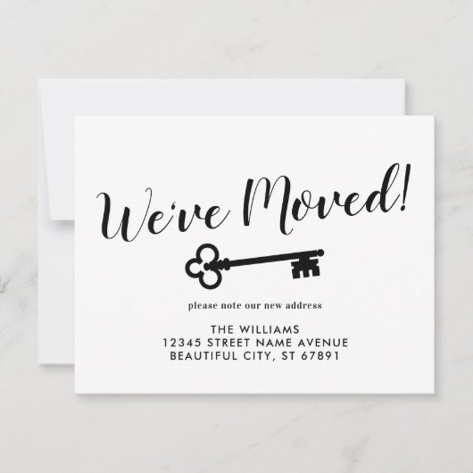 Modern hebben we verplaatst, belangrijk nieuw thui aankondiging (Voorkant)