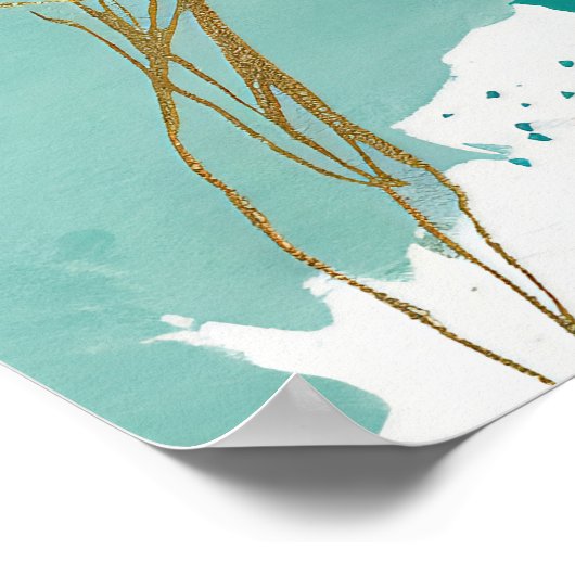 Modern hedendaags Abstract Zen-Poster Poster (Hoek)