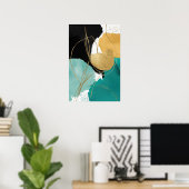 Modern hedendaags Abstract Zen-Poster Poster (Thuiskantoor)