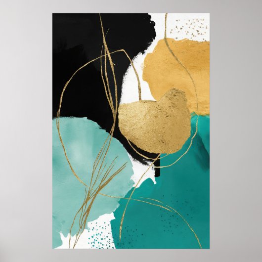 Modern hedendaags Abstract Zen-Poster Poster (Voorkant)