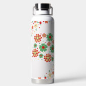 Modern Hedendaags Bloemenpatroon Waterfles (Achterkant)