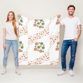 Modern Hedendaags Bloemmotief Fleece Deken