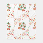 Modern Hedendaags Bloemmotief Fleece Deken (Voorkant)