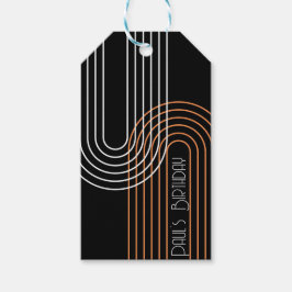 modern hedendaags boog lijn art minimal Gift Label Cadeaulabel