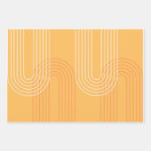 modern hedendaags boog lijn art minimal Gift Label Inpakpapier Vel (Voorkant 3)