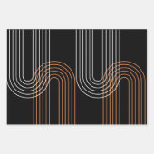 modern hedendaags boog lijn art minimal Gift Label Inpakpapier Vel (Voorkant 2)