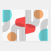 modern hedendaags boog lijn art minimal Gift Label Inpakpapier Vel (Voorkant)