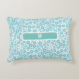 Modern hedendaags Daisy Flower Initiaal Accent Kussen