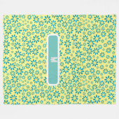 Modern hedendaags Daisy Flower Initiaal Fleece Deken (Voorkant (Horizontaal))