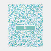 Modern hedendaags Daisy Flower Initiaal Fleece Deken (Voorkant)