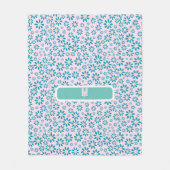 Modern hedendaags Daisy Flower Initiaal Fleece Deken (Voorkant)