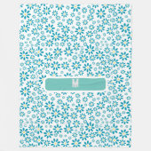 Modern hedendaags Daisy Flower Initiaal Fleece Deken (Voorkant)