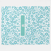 Modern hedendaags Daisy Flower Initiaal Fleece Deken (Voorkant (Horizontaal))