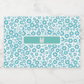 Modern hedendaags Daisy Flower Initiaal Likeurfles Etiket (Enkel label)