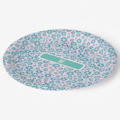 Modern hedendaags Daisy Flower Initiaal Papieren Bordje (Gekanteld)