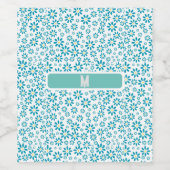 Modern hedendaags Daisy Flower Initiaal Wijn Etiket (Enkel label)
