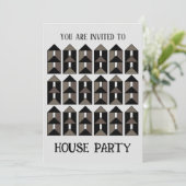 Modern Hedendaags Huisfeest Kaart (Staand voorkant)