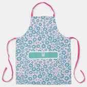 Modern hedendaags Initiaal Daisy Flower Schort (Voorkant)