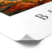 Modern hedendaags Park Guell Barcelona abstract Poster (Hoek)