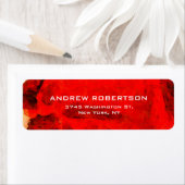 Modern hedendaags rood Abstract Elegant Etiket (Insitu)