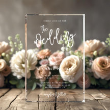 Modern Hedendaags Script Zwart Wit Bruiloft