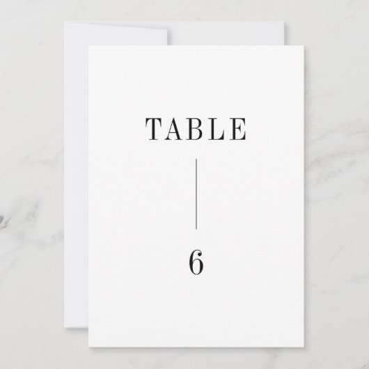 Modern Hedendaags Trouwtafelnummer Kaart (Voorkant)