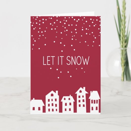 Modern Hedendaags Winter wenskaart Bedankkaart (Voorkant)