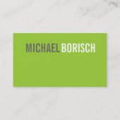 Modern hedendaags wit grijs groen Visitekaartje (Achterkant)