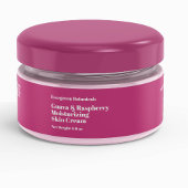 Modern heet roze cosmetica potje label 1 x 7,25