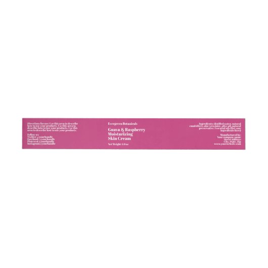 Modern heet roze cosmetica potje label 1 x 7,25 (Individueel)