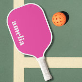 Modern heet roze monogram pickleball paddle