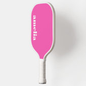 Modern heet roze monogram pickleball paddle (Links)