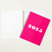 Modern heet roze vet typografie op maat jaar planner (Display)