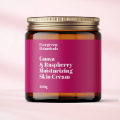 Modern heet roze waterdicht cosmetica potje label waterfles etiket