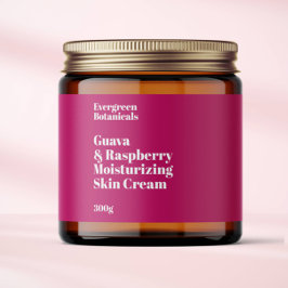 Modern heet roze waterdicht cosmetica potje label waterfles etiket