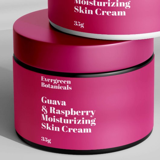 Modern heet roze waterdicht cosmetica potje label waterfles etiket