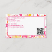 Modern helder Abstract marmeren patroon QR-code Visitekaartje (Achterkant)